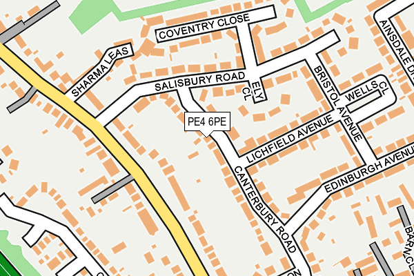 PE4 6PE map - OS OpenMap – Local (Ordnance Survey)