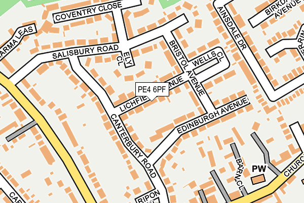 PE4 6PF map - OS OpenMap – Local (Ordnance Survey)