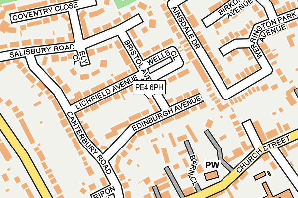 PE4 6PH map - OS OpenMap – Local (Ordnance Survey)