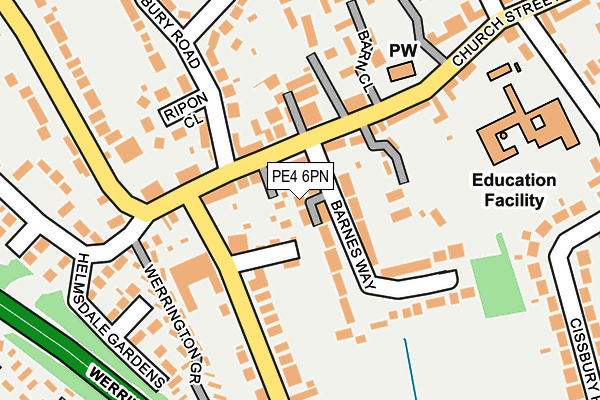 PE4 6PN map - OS OpenMap – Local (Ordnance Survey)