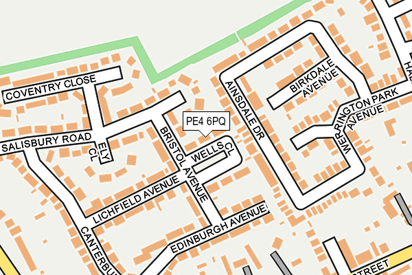 PE4 6PQ map - OS OpenMap – Local (Ordnance Survey)