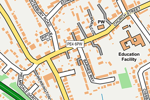 PE4 6PW map - OS OpenMap – Local (Ordnance Survey)