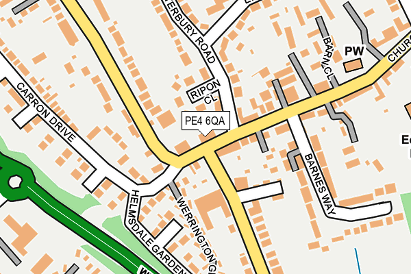 PE4 6QA map - OS OpenMap – Local (Ordnance Survey)