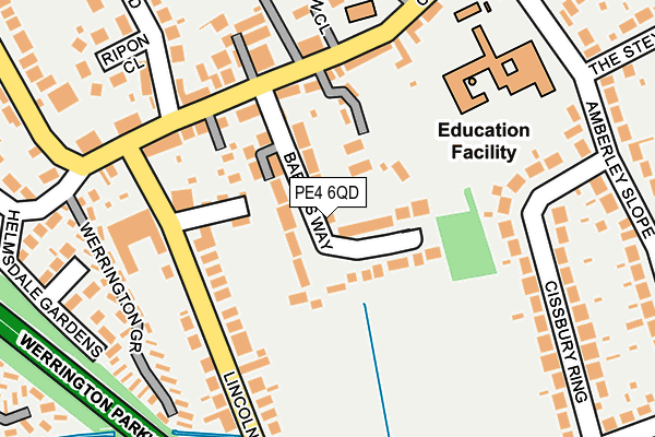 PE4 6QD map - OS OpenMap – Local (Ordnance Survey)