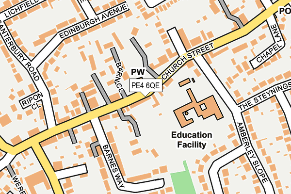 PE4 6QE map - OS OpenMap – Local (Ordnance Survey)