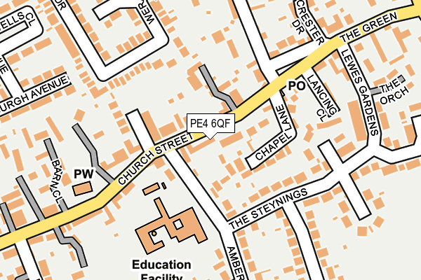 PE4 6QF map - OS OpenMap – Local (Ordnance Survey)