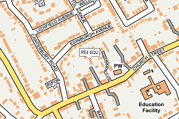 PE4 6QU map - OS OpenMap – Local (Ordnance Survey)
