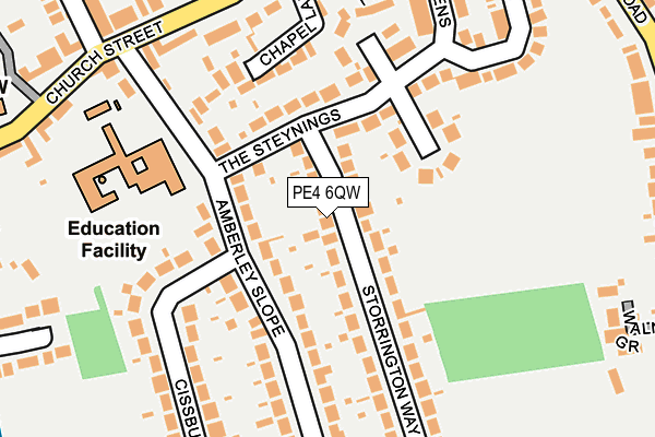 PE4 6QW map - OS OpenMap – Local (Ordnance Survey)