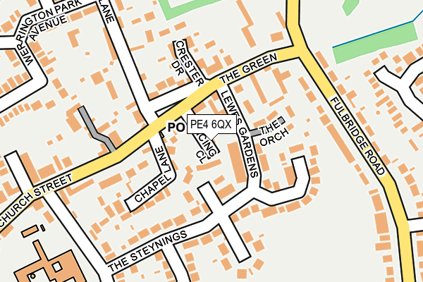 PE4 6QX map - OS OpenMap – Local (Ordnance Survey)