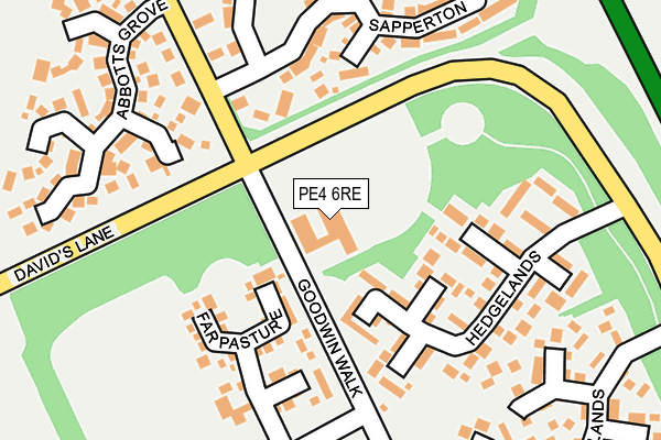 PE4 6RE map - OS OpenMap – Local (Ordnance Survey)