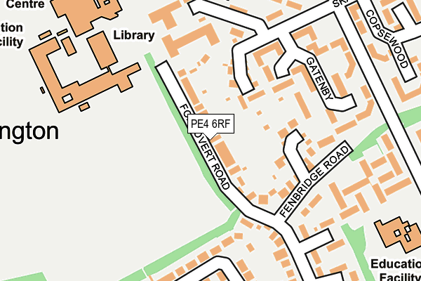 PE4 6RF map - OS OpenMap – Local (Ordnance Survey)