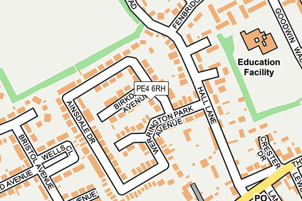 PE4 6RH map - OS OpenMap – Local (Ordnance Survey)