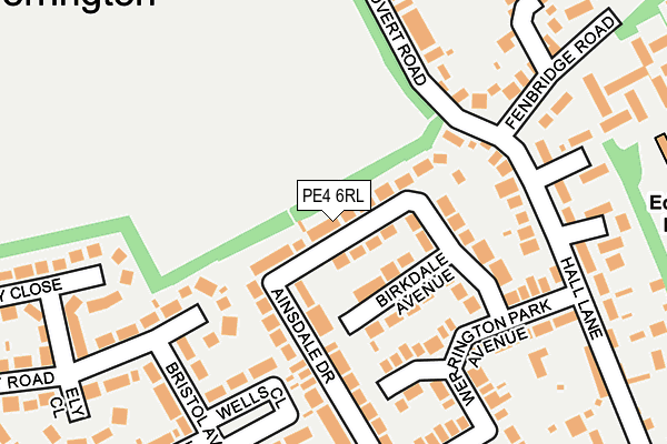 PE4 6RL map - OS OpenMap – Local (Ordnance Survey)