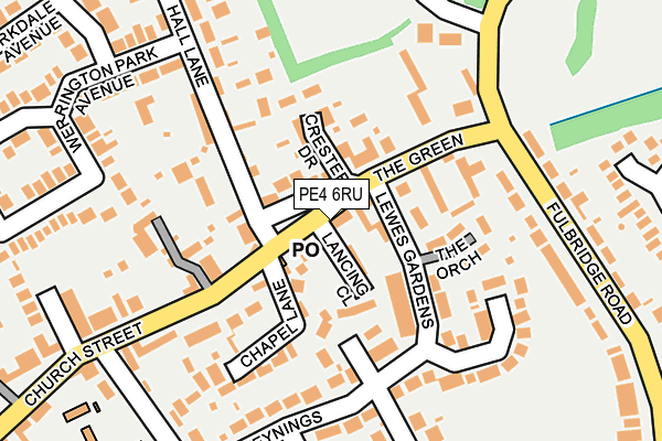 PE4 6RU map - OS OpenMap – Local (Ordnance Survey)