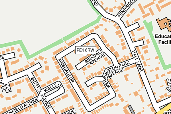 PE4 6RW map - OS OpenMap – Local (Ordnance Survey)