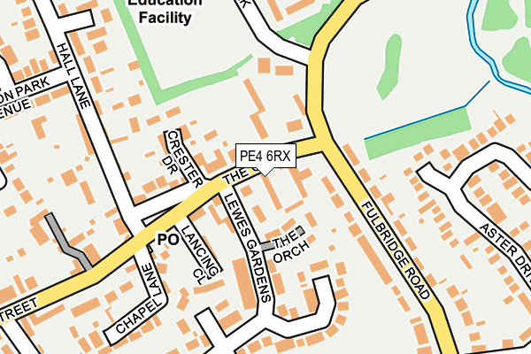 PE4 6RX map - OS OpenMap – Local (Ordnance Survey)