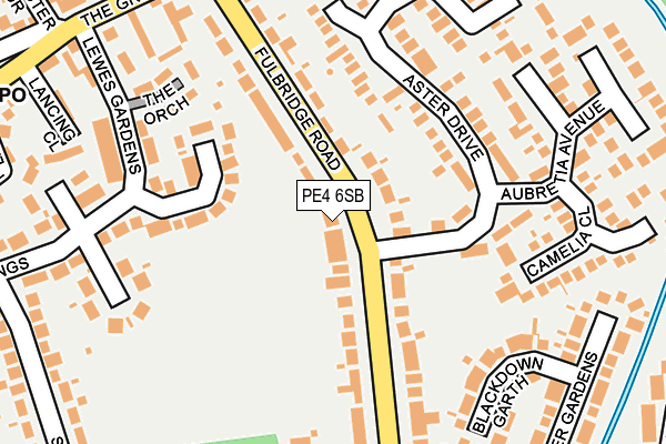 PE4 6SB map - OS OpenMap – Local (Ordnance Survey)