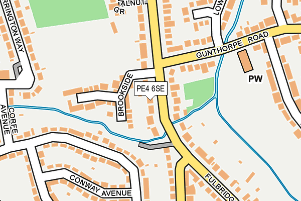 PE4 6SE map - OS OpenMap – Local (Ordnance Survey)