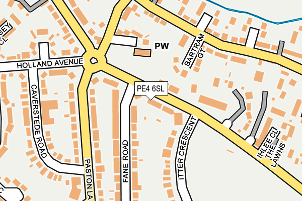 PE4 6SL map - OS OpenMap – Local (Ordnance Survey)