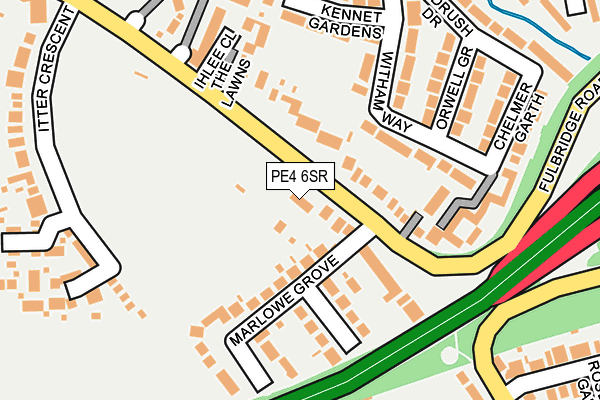 PE4 6SR map - OS OpenMap – Local (Ordnance Survey)