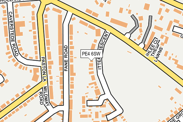 PE4 6SW map - OS OpenMap – Local (Ordnance Survey)