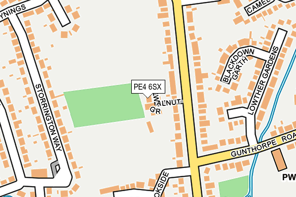 PE4 6SX map - OS OpenMap – Local (Ordnance Survey)