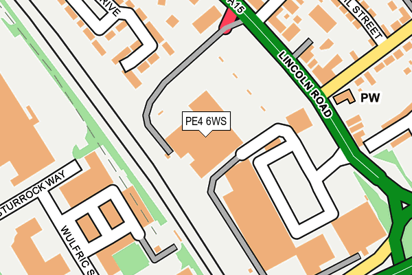 PE4 6WS map - OS OpenMap – Local (Ordnance Survey)