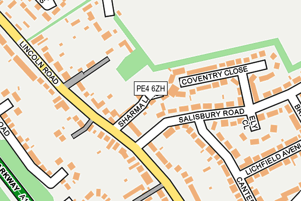 PE4 6ZH map - OS OpenMap – Local (Ordnance Survey)