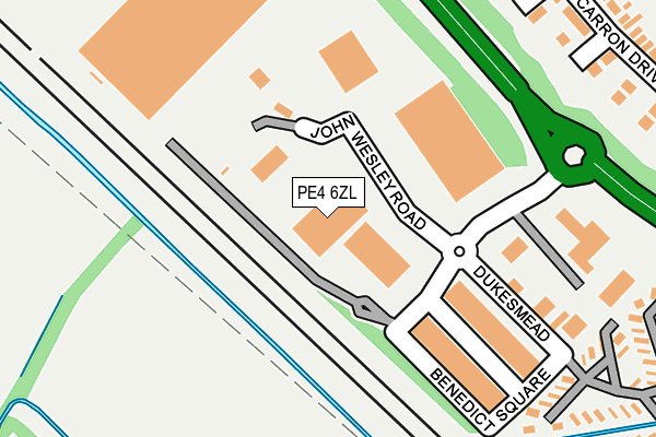 PE4 6ZL map - OS OpenMap – Local (Ordnance Survey)