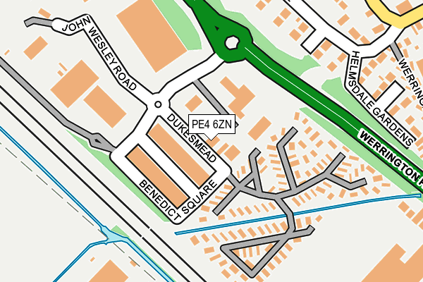 PE4 6ZN map - OS OpenMap – Local (Ordnance Survey)