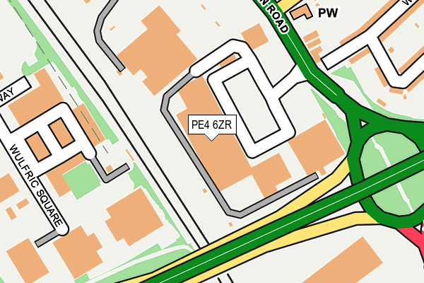 PE4 6ZR map - OS OpenMap – Local (Ordnance Survey)