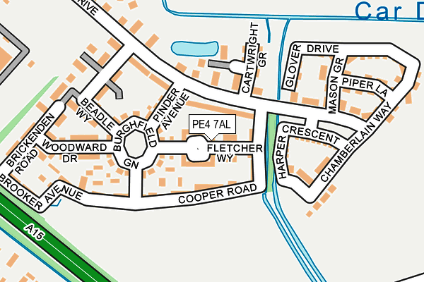PE4 7AL map - OS OpenMap – Local (Ordnance Survey)