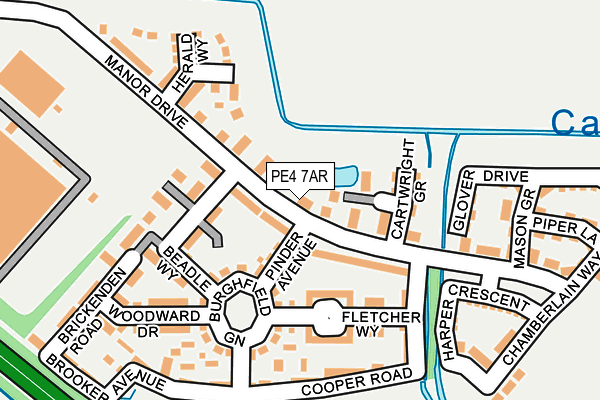PE4 7AR map - OS OpenMap – Local (Ordnance Survey)