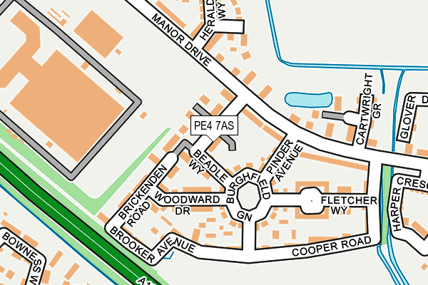PE4 7AS map - OS OpenMap – Local (Ordnance Survey)