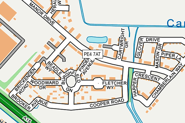 PE4 7AT map - OS OpenMap – Local (Ordnance Survey)