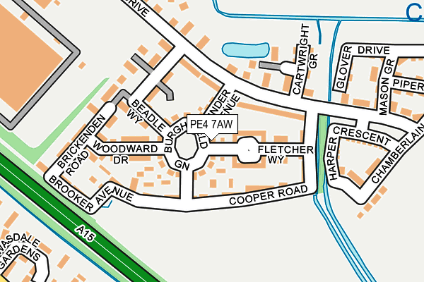 PE4 7AW map - OS OpenMap – Local (Ordnance Survey)