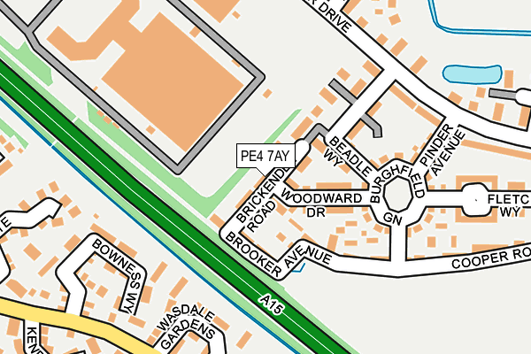 PE4 7AY map - OS OpenMap – Local (Ordnance Survey)