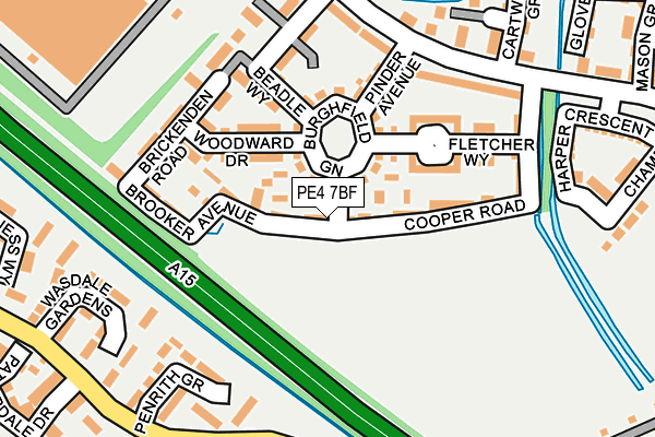 PE4 7BF map - OS OpenMap – Local (Ordnance Survey)