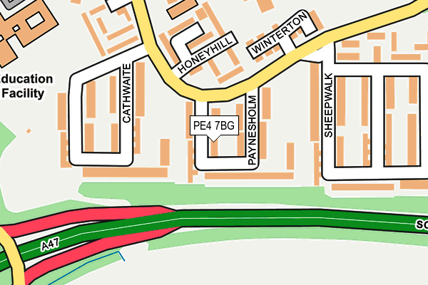 PE4 7BG map - OS OpenMap – Local (Ordnance Survey)