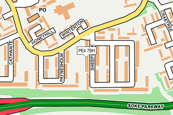 PE4 7BH map - OS OpenMap – Local (Ordnance Survey)