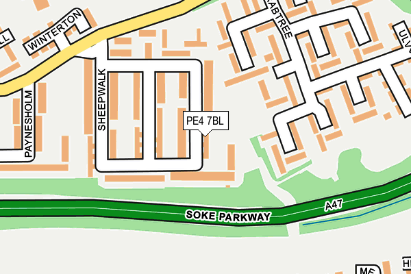 PE4 7BL map - OS OpenMap – Local (Ordnance Survey)
