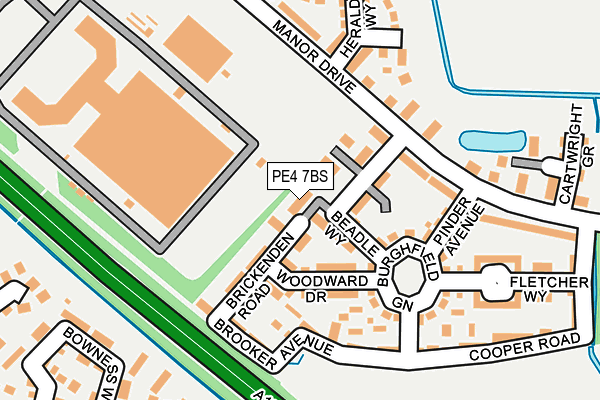 PE4 7BS map - OS OpenMap – Local (Ordnance Survey)