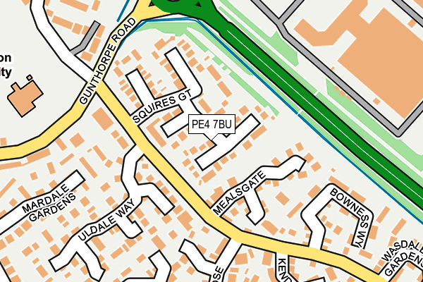 PE4 7BU map - OS OpenMap – Local (Ordnance Survey)