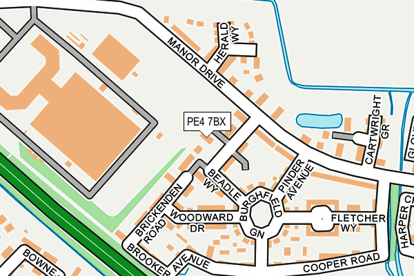 PE4 7BX map - OS OpenMap – Local (Ordnance Survey)