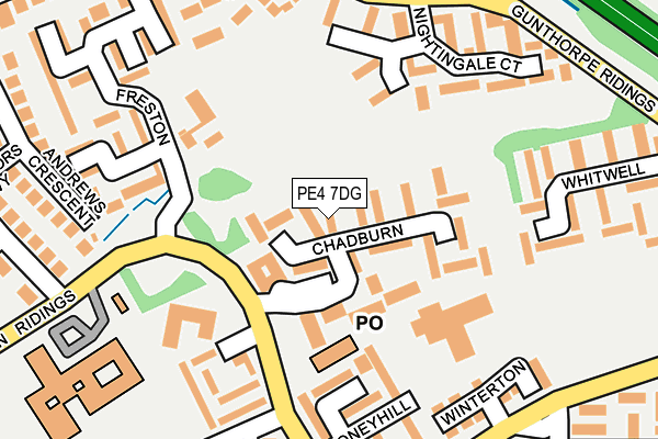 PE4 7DG map - OS OpenMap – Local (Ordnance Survey)