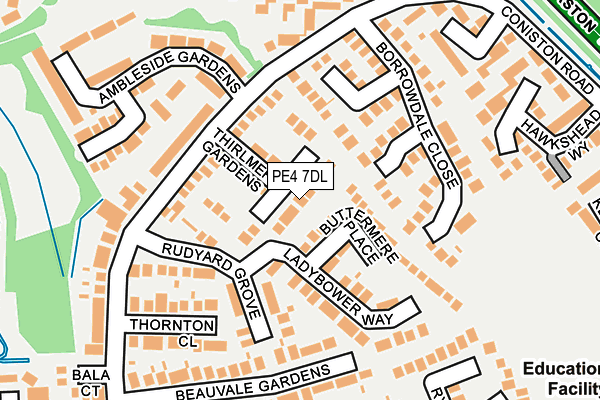 PE4 7DL map - OS OpenMap – Local (Ordnance Survey)