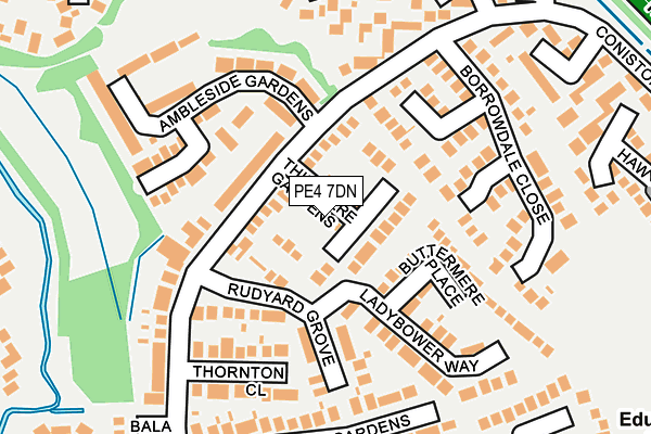 PE4 7DN map - OS OpenMap – Local (Ordnance Survey)