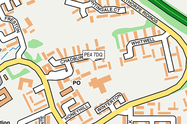 PE4 7DQ map - OS OpenMap – Local (Ordnance Survey)