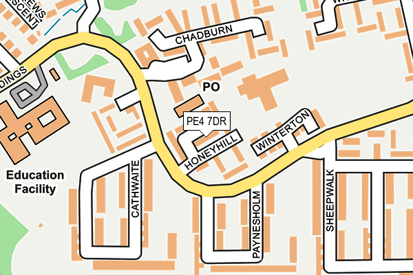 PE4 7DR map - OS OpenMap – Local (Ordnance Survey)