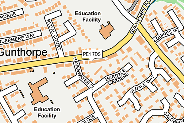 PE4 7DS map - OS OpenMap – Local (Ordnance Survey)